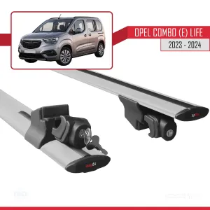 Opel Combo (E) Life 2023 ve Sonrası ile uyumlu HOOK Model Anahtar Kilitli Ara Atkı Tavan Barı GRİ - Görsel 5