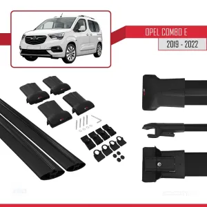 Opel Combo (E) 2019-2022 Arası ile Uyumlu FLY Model Ara Atkı Tavan Barı SİYAH - Görsel 5