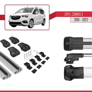 Opel Combo (E) 2019-2022 Arası ile uyumlu ACE-1 Ara Atkı Tavan Barı GRİ - Görsel 5