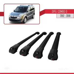 Opel Combo (D) 2012-2018 Arası ile uyumlu ACE-1 Ara Atkı Tavan Barı SİYAH 4 ADET BAR - Görsel 4
