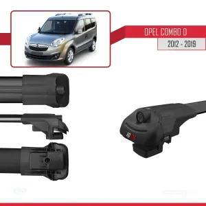 Opel Combo (D) 2012-2018 Arası ile uyumlu ACE-1 Ara Atkı Tavan Barı SİYAH 4 ADET BAR - Görsel 5