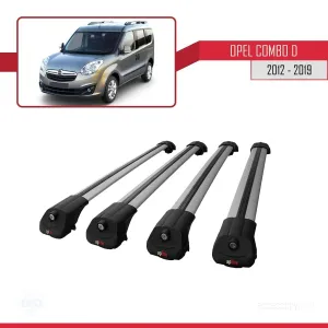 Opel Combo (D) 2012-2018 Arası ile uyumlu ACE-1 Ara Atkı Tavan Barı GRİ 4 ADET BAR - Görsel 4