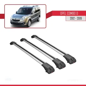 Opel Combo (D) 2012-2018 Arası ile uyumlu ACE-1 Ara Atkı Tavan Barı GRİ 3 ADET BAR - Görsel 3