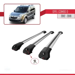 Opel Combo (D) 2012-2018 Arası ile uyumlu ACE-1 Ara Atkı Tavan Barı GRİ 3 ADET BAR - Görsel 4