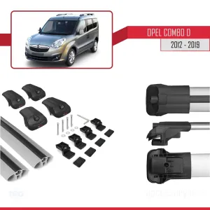 Opel Combo (D) 2012-2018 Arası ile uyumlu ACE-1 Ara Atkı Tavan Barı GRİ - Görsel 5