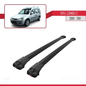 Opel Combo (C) 2001-2011 Arası ile uyumlu ACE-1 Ara Atkı Tavan Barı SİYAH thumb 3