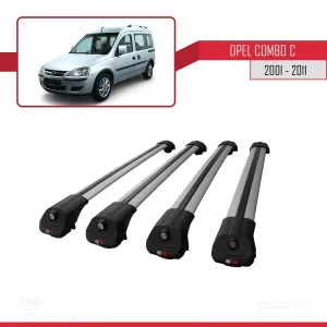 Opel Combo (C) 2001-2011 Arası ile uyumlu ACE-1 Ara Atkı Tavan Barı GRİ 4 ADET BAR - Görsel 4