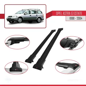 Opel Astra (G) SW 1998-2004 Arası ile uyumlu FLY Model Ara Atkı Tavan Barı SİYAH - Görsel 5