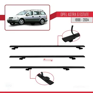 Opel Astra (G) SW 1998-2004 Arası ile uyumlu Basic Model Ara Atkı Tavan Barı SİYAH 3 ADET thumb 5