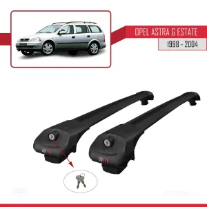 Opel Astra (G) SW 1998-2004 Arası ile uyumlu ACE-1 Ara Atkı Tavan Barı SİYAH - Görsel 4