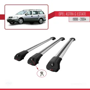 Opel Astra (G) SW 1998-2004 Arası ile uyumlu ACE-1 Ara Atkı Tavan Barı GRİ 3 ADET BAR thumb 4