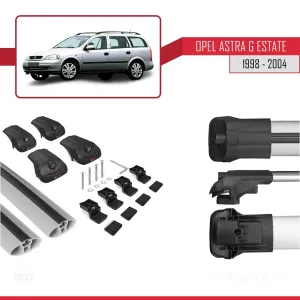 Opel Astra (G) SW 1998-2004 Arası ile uyumlu ACE-1 Ara Atkı Tavan Barı GRİ thumb 5