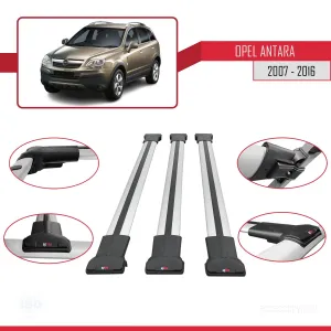 Opel Antara 2007-2016 Arası ile Uyumlu FLY Model Ara Atkı Tavan Barı GRİ 3 ADET BAR - Görsel 5