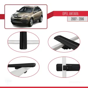 Opel Antara 2007-2016 Arası ile uyumlu Basic Model Ara Atkı Tavan Barı SİYAH 3 ADET thumb 4