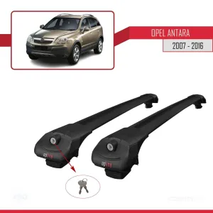 Opel Antara 2007-2016 Arası ile uyumlu ACE-1 Ara Atkı Tavan Barı SİYAH thumb 4