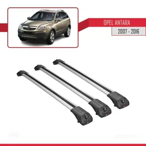 Opel Antara 2007-2016 Arası ile uyumlu ACE-1 Ara Atkı Tavan Barı GRİ 3 ADET BAR - Görsel 3