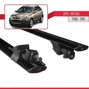 Opel Antara 2006-2016 Arası ile uyumlu HOOK Model Anahtar Kilitli Ara Atkı Tavan Barı SİYAH - Görsel 5