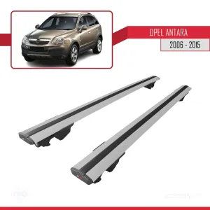 Opel Antara 2006-2016 Arası ile uyumlu HOOK Model Anahtar Kilitli Ara Atkı Tavan Barı GRİ - Görsel 4