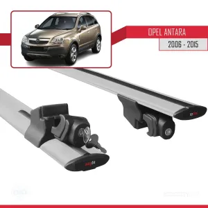 Opel Antara 2006-2016 Arası ile uyumlu HOOK Model Anahtar Kilitli Ara Atkı Tavan Barı GRİ - Görsel 5