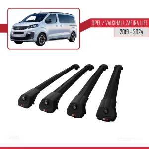 Opel / Vauxhall Zafira Life 2019 ve Sonrası ile uyumlu ACE-1 Ara Atkı Tavan Barı SİYAH 4 ADET BAR thumb 4