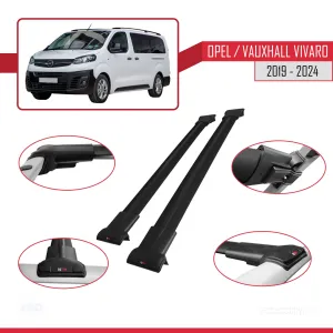 Opel / Vauxhall Vivaro 2019 ve Sonrası ile uyumlu FLY Model Ara Atkı Tavan Barı SİYAH thumb 4