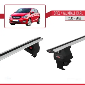 Opel / Vauxhall Karl 2015-2022 Arası ile uyumlu ACE-4 Ara Atkı Tavan Barı GRİ thumb 5
