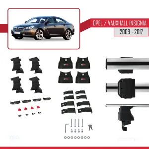 Opel / Vauxhall Insignia 2009-2017 Arası ile uyumlu ACE-4 Ara Atkı Tavan Barı GRİ - Görsel 4