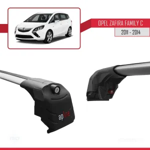 Opel - Vauxhall Zafira Family C 2011-2014 Arası ile uyumlu ACE-2 Ara Atkı Tavan Barı GRİ thumb 4