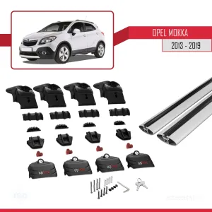 Opel - Vauxhall Mokka 2013-2019 Arası ile uyumlu ACE-2 Ara Atkı Tavan Barı GRİ - Görsel 5