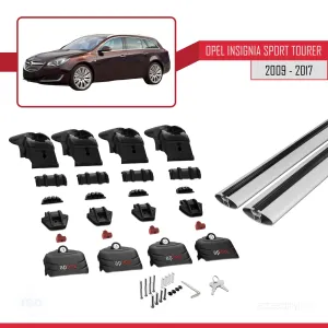 Opel - Vauxhall Insignia SPORT TOURER 2009-2017 Arası ile uyumlu ACE-2 Ara Atkı Tavan Barı GRİ thumb 5
