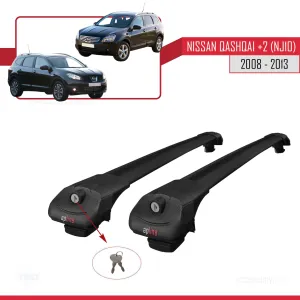 Nisssan Qashqai +2 (NJ10) 2008-2013 Arası ile uyumlu ACE-1 Ara Atkı Tavan Barı SİYAH thumb 4