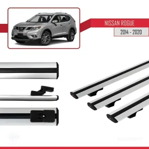 Nissan Rogue 2014-2020 Arası ile uyumlu Basic Model Ara Atkı Tavan Barı GRİ 3 ADET - Görsel 3