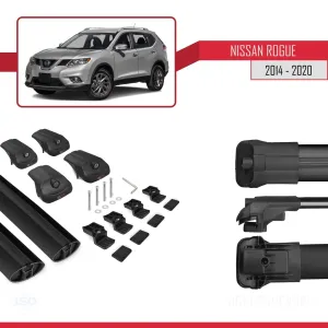 Nissan Rogue 2014-2020 Arası ile uyumlu ACE-1 Ara Atkı Tavan Barı SİYAH - Görsel 5