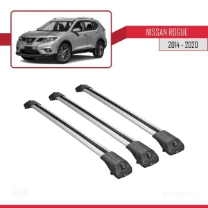 Nissan Rogue 2014-2020 Arası ile uyumlu ACE-1 Ara Atkı Tavan Barı GRİ 3 ADET BAR thumb 3