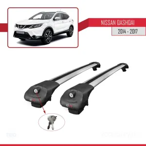 Nissan Qashqai 2014-2017 Arası ile uyumlu ACE-1 Ara Atkı Tavan Barı GRİ thumb 4