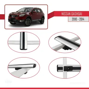 Nissan Qashqai 2010-2014 Arası ile uyumlu Basic Model Ara Atkı Tavan Barı GRİ 3 ADET thumb 4
