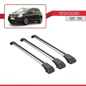Nissan Qashqai 2007-2010 Arası ile uyumlu ACE-1 Ara Atkı Tavan Barı GRİ 3 ADET BAR thumb 3