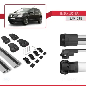 Nissan Qashqai 2007-2010 Arası ile uyumlu ACE-1 Ara Atkı Tavan Barı GRİ thumb 5