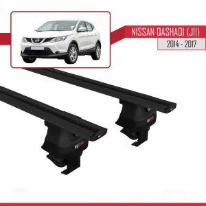 Nissan Qashqai / Dualis (J11) Pre-Facelift 2014-2017 Arası ile uyumlu ACE-4 Ara Atkı Tavan Barı SİYAH thumb 4