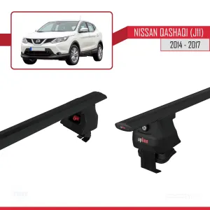 Nissan Qashqai / Dualis (J11) Pre-Facelift 2014-2017 Arası ile uyumlu ACE-4 Ara Atkı Tavan Barı SİYAH thumb 5