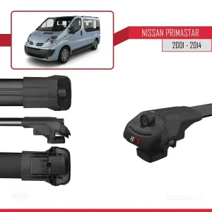 Nissan Primastar 2001-2014 Arası ile uyumlu ACE-1 Ara Atkı Tavan Barı SİYAH 4 ADET BAR thumb 5