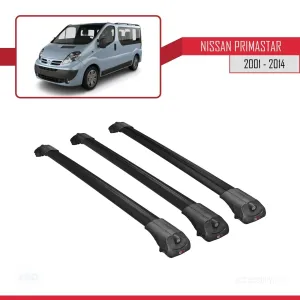 Nissan Primastar 2001-2014 Arası ile uyumlu ACE-1 Ara Atkı Tavan Barı SİYAH 3 ADET BAR thumb 3