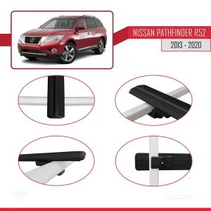 Nissan Pathfinder (R52) 2013-2020 Arası ile uyumlu Basic Model Ara Atkı Tavan Barı SİYAH 3 ADET - Görsel 4