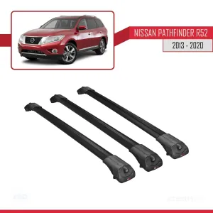 Nissan Pathfinder (R52) 2013-2020 Arası ile uyumlu ACE-1 Ara Atkı Tavan Barı SİYAH 3 ADET BAR thumb 3