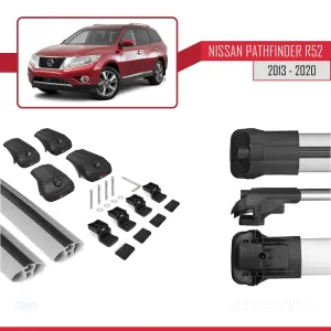 Nissan Pathfinder (R52) 2013-2020 Arası ile uyumlu ACE-1 Ara Atkı Tavan Barı GRİ thumb 5