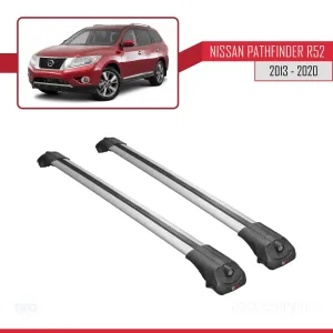 Nissan Pathfinder (R52) 2013-2020 Arası ile uyumlu ACE-1 Ara Atkı Tavan Barı GRİ - Görsel 3
