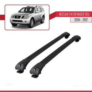 Nissan Pathfinder (R51) 2004-2012 Arası ile uyumlu ACE-1 Ara Atkı Tavan Barı SİYAH - Görsel 3