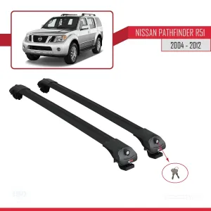 Nissan Pathfinder (R51) 2004-2012 Arası ile uyumlu ACE-1 Ara Atkı Tavan Barı SİYAH - Görsel 4
