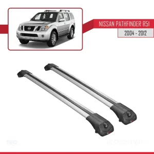 Nissan Pathfinder (R51) 2004-2012 Arası ile uyumlu ACE-1 Ara Atkı Tavan Barı GRİ - Görsel 3