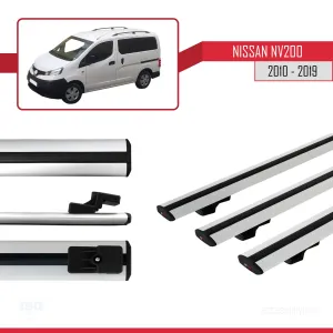 Nissan NV200 2010-2019 Arası ile uyumlu Basic Ara Atkı Tavan Barı GRİ 3 ADET BAR - Görsel 3